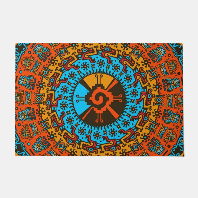 Tapete Símbolo maia colorido #7 de Hunab Ku (Frente)