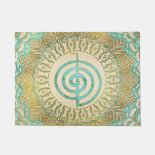 Tapete Símbolo Pastel e Dourado de Choku Rei na mandala