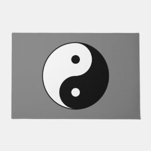 Tapete Símbolo Yin e Yang (Taoist Taijitu Chinês)