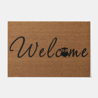 Tapete Simples Boas-Vindas Portas De Coruja, Bonita Mat D