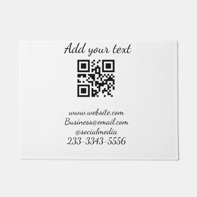 Tapete simples código QR personalizado adicionar seu nome (Frente)