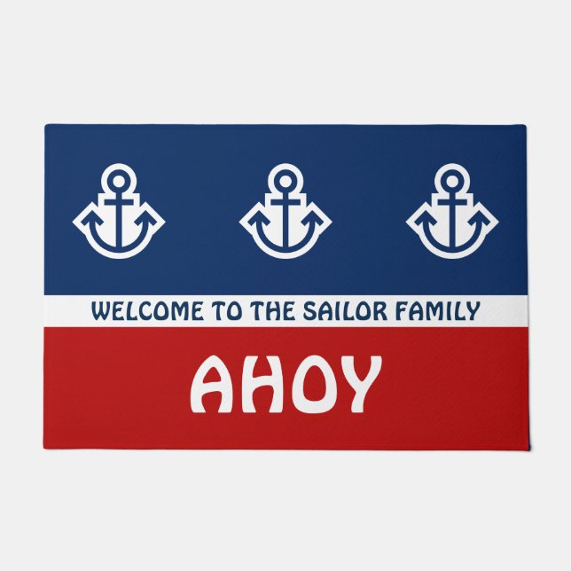 Tapete Simples símbolos - ANCHOR & STRIPES + suas ideias (Frente)