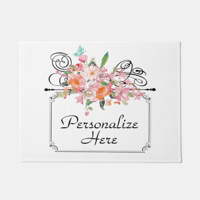 Tapete Sinal de enforcamento floral vitoriano (Frente)