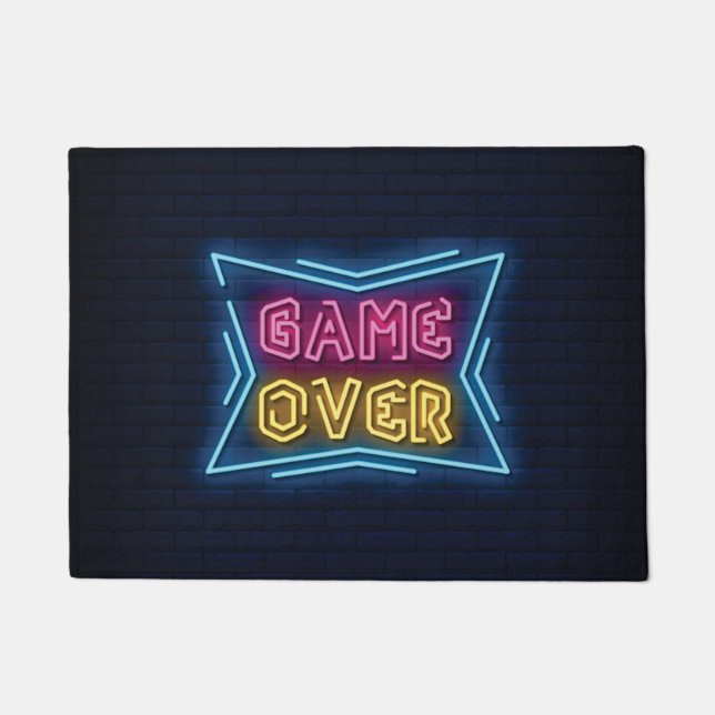 Tapete Sinal de GAME OVER de néon simulado legal (Frente)