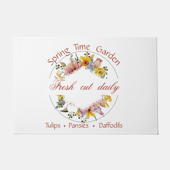 Tapete sinal de Jardim de Primavera (Frente)