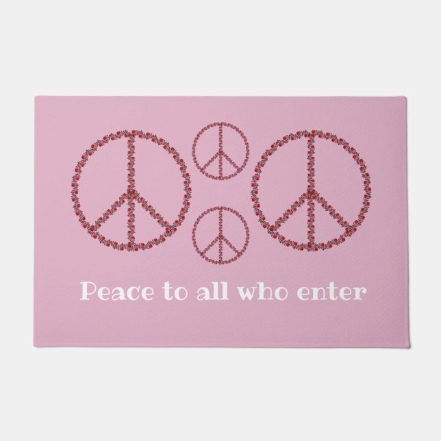 Tapete Sinal de paz rosa (Frente)