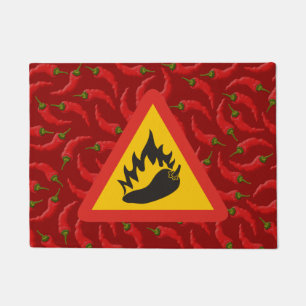 Tapete Sinal de perigo de pimenta quente