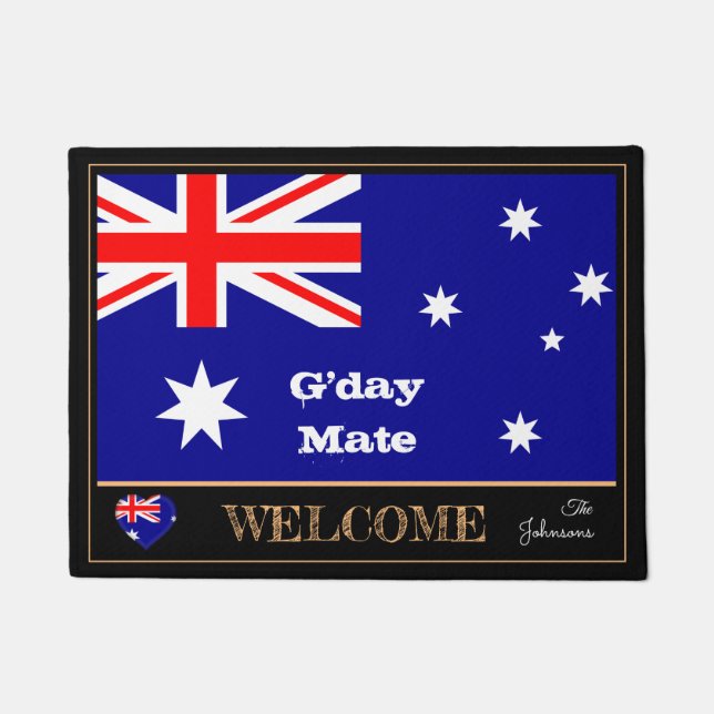 Tapete Sinalizador australiano & Gday Mate mats /esportiv (Frente)