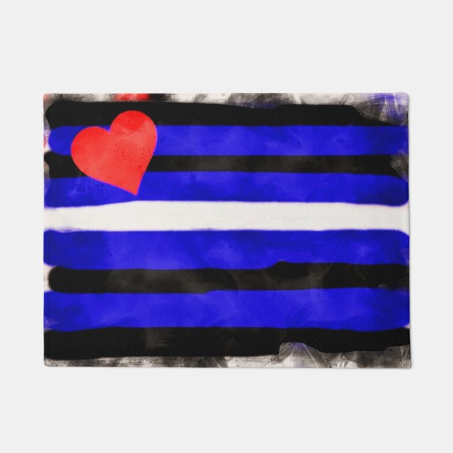 Tapete Sinalizador do Orgulho de Couro (Frente)