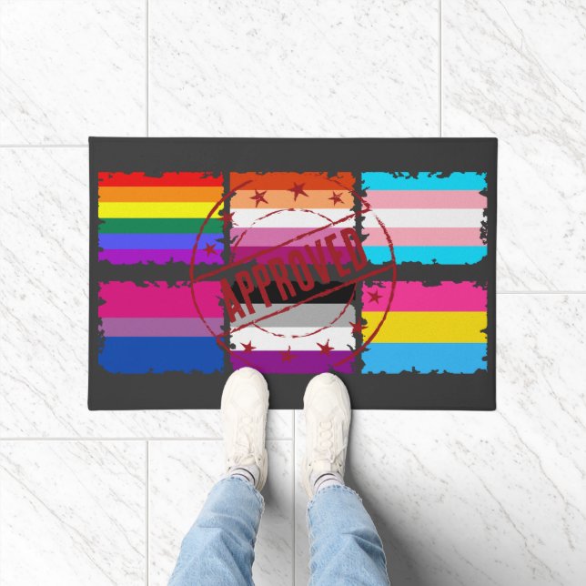 Tapete Sinalizadores de faixas do mês do orgulho LGBTQ (Interior)
