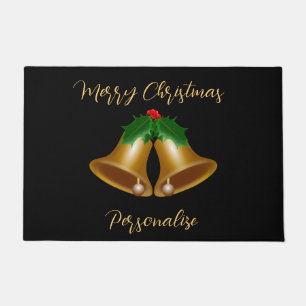 Tapete Sinos de Natal Dourados Elegantes Personalizados