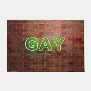 Tapete SlipperyJoe sinal gay neon iluminado brilhante vív