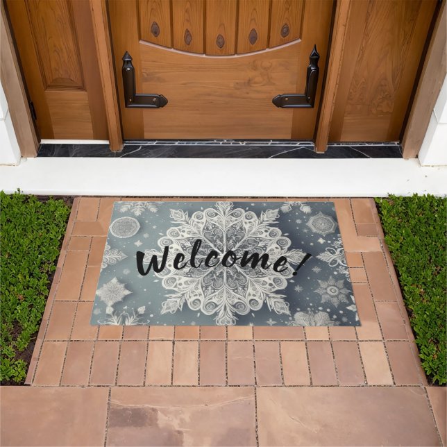 Tapete Snowflake Welcome Mat (Ar livre)