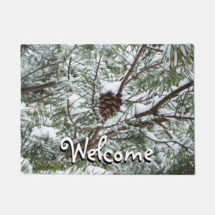 Tapete Snowy Pine Cone II Fotografia de inverno
