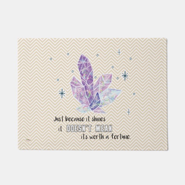 Tapete Só porque brilha... Diamond Doormat (Frente)