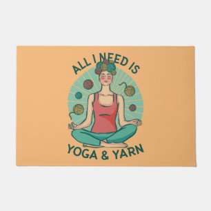 Tapete Só preciso de Yoga e Yarne Phrase