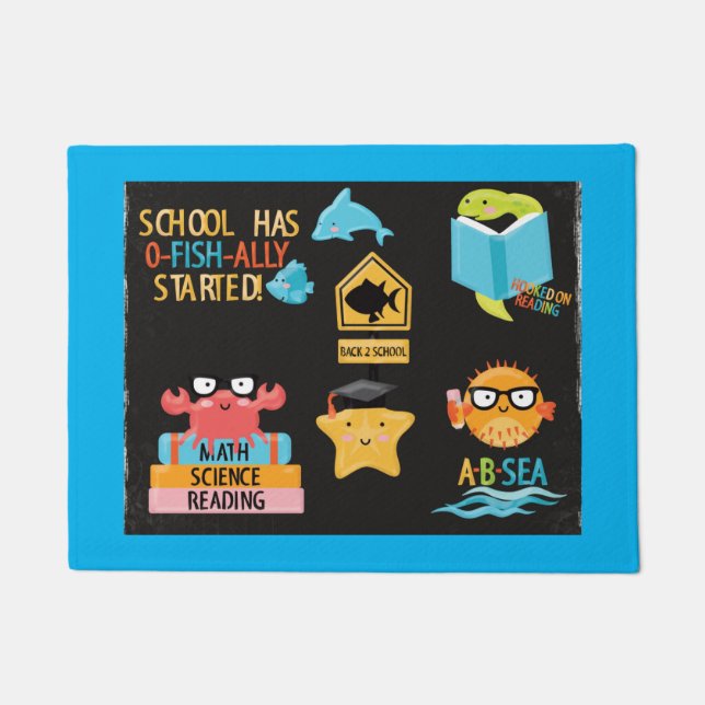 Tapete "Sob o mar" de volta à escola (Frente)