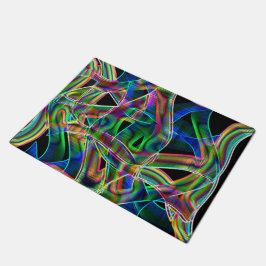 Tapete Sobreposição de curvas tipo fita, alivio colorido