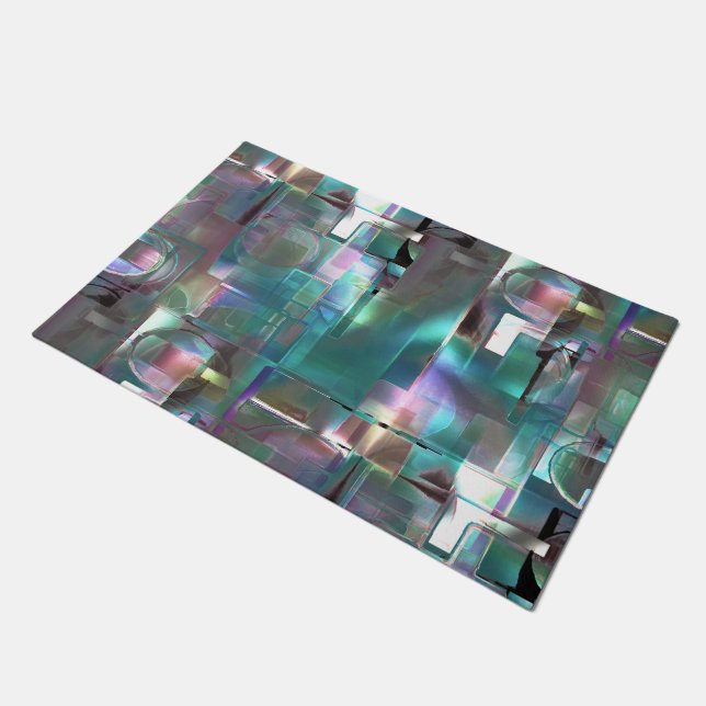 Tapete Sobreposição de gradiente verde e colorido em néon (Inclinado)