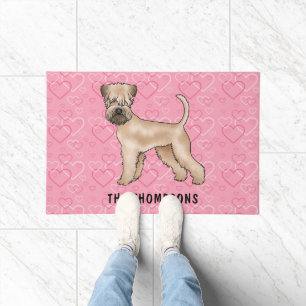 Tapete Soft-Coated Wheaten Terrier Cão Amor Padrão Coraçã