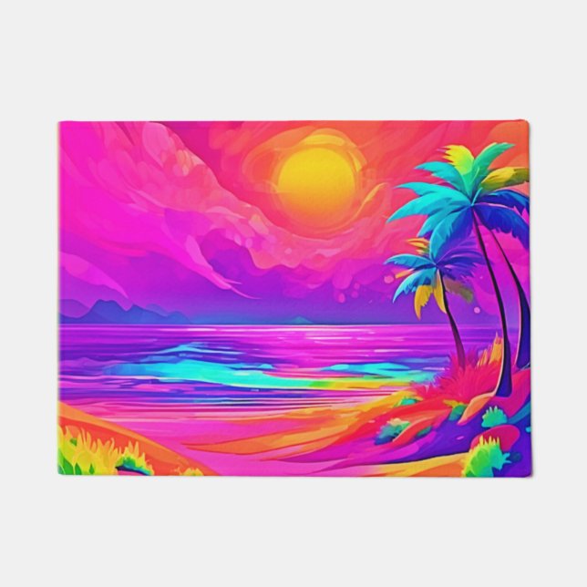 Tapete Sol Neon e Praias Paradisíacas (Frente)