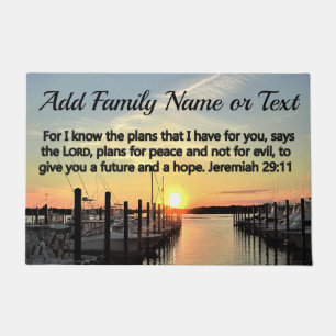 TAPETE SOL NO LAGO JEREMIAH 29:11 PERSONALIZADO