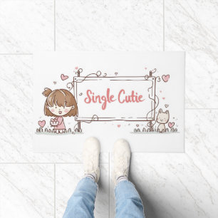 Tapete Solteiro Cutie Girl and Cat