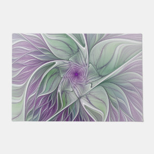 Tapete Sonho De Flor, Arte Fractal Verde Abstrato