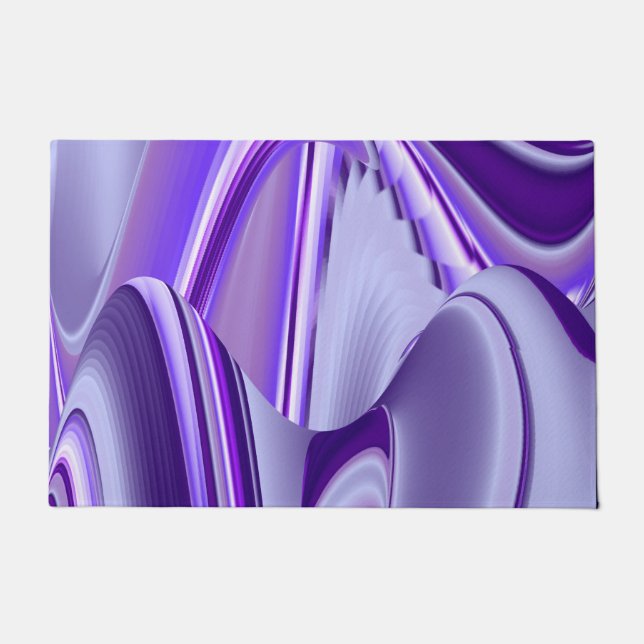 Tapete Sonhos de Arco-Íris de Flor Roxo (Frente)