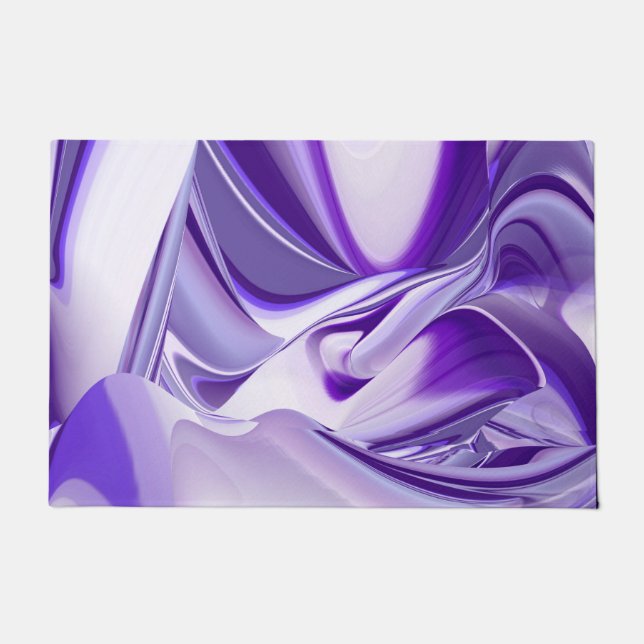 Tapete Sonhos de Arco-Íris de Flor Roxo (Frente)