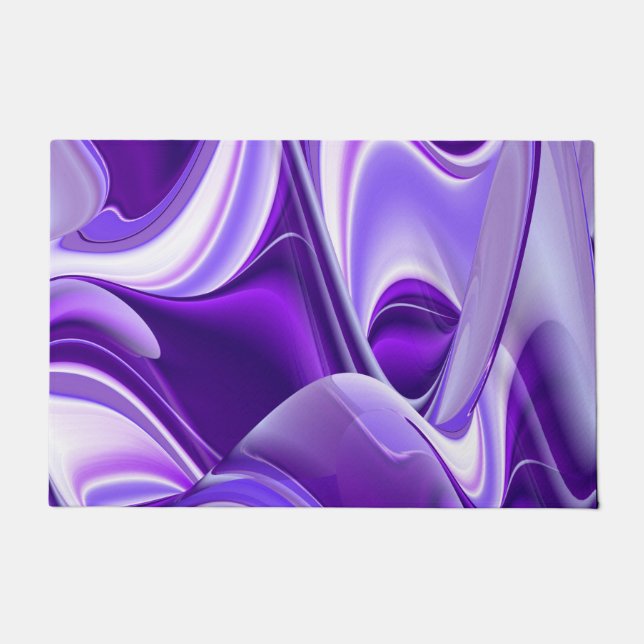 Tapete Sonhos de Arco-Íris de Flor Roxo (Frente)