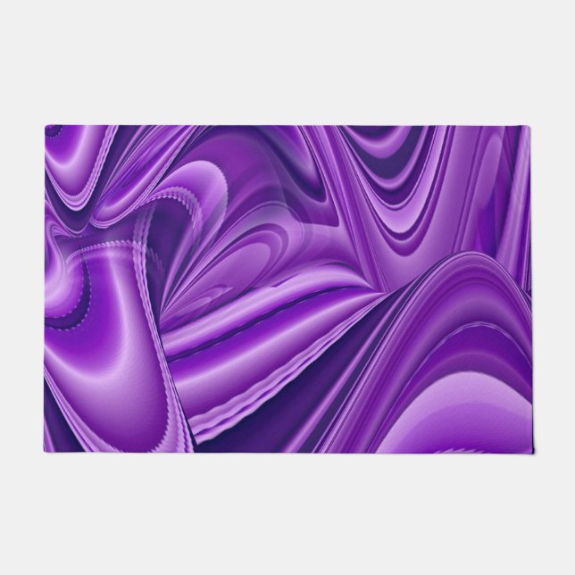 Tapete Sonhos de Arco-Íris de Flor Roxo (Frente)
