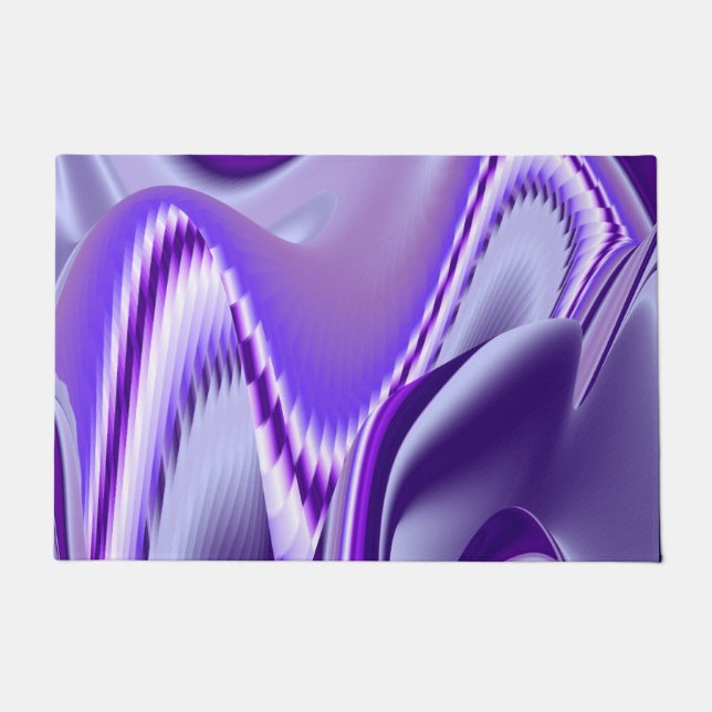 Tapete Sonhos de Arco-Íris de Flor Roxo (Frente)
