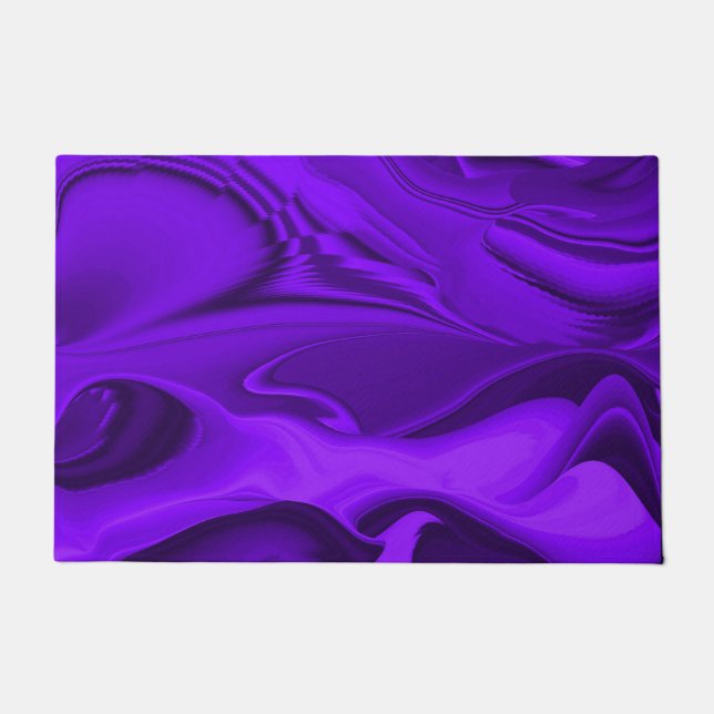 Tapete Sonhos de Arco-Íris de Flor Roxo (Frente)