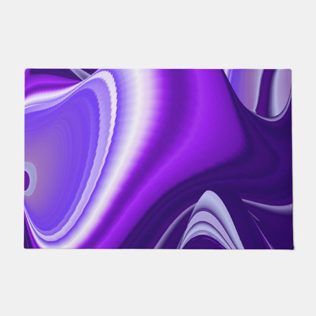 Tapete Sonhos de Arco-Íris de Flor Roxo (Frente)