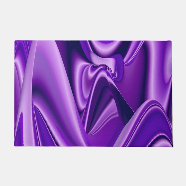 Tapete Sonhos de Arco-Íris de Flor Roxo (Frente)
