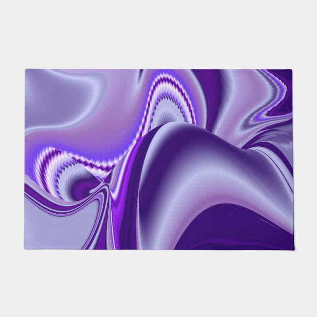 Tapete Sonhos de Arco-Íris de Flor Roxo (Frente)