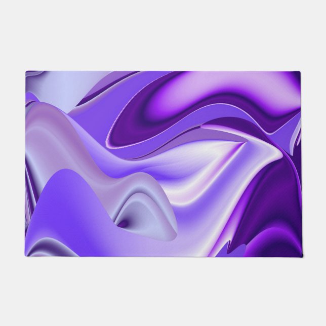 Tapete Sonhos de Arco-Íris de Flor Roxo (Frente)