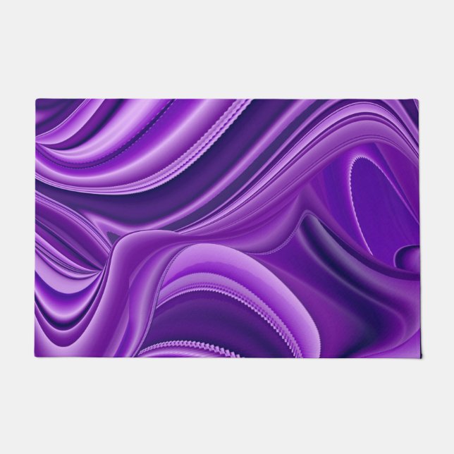 Tapete Sonhos de Arco-Íris de Flor Roxo (Frente)