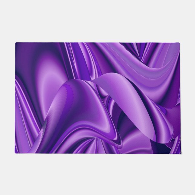 Tapete Sonhos de Arco-Íris de Flor Roxo (Frente)