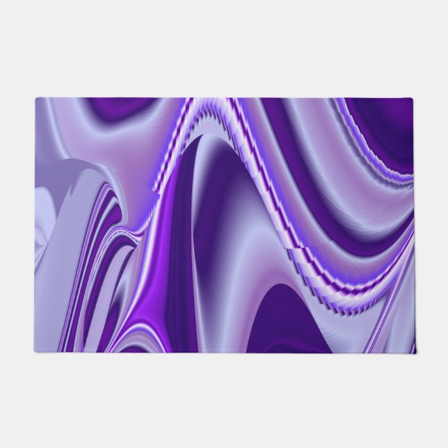 Tapete Sonhos de Arco-Íris de Flor Roxo (Frente)