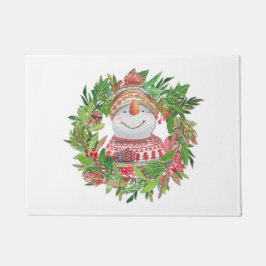 Tapete Sorriso Snowman Wreath Natal