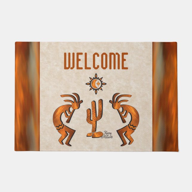 Tapete Southwest Kokopelli Doormat (Frente)