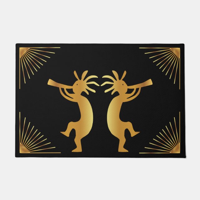 Tapete Southwestern Sun Kokopelli Doormat (Frente)