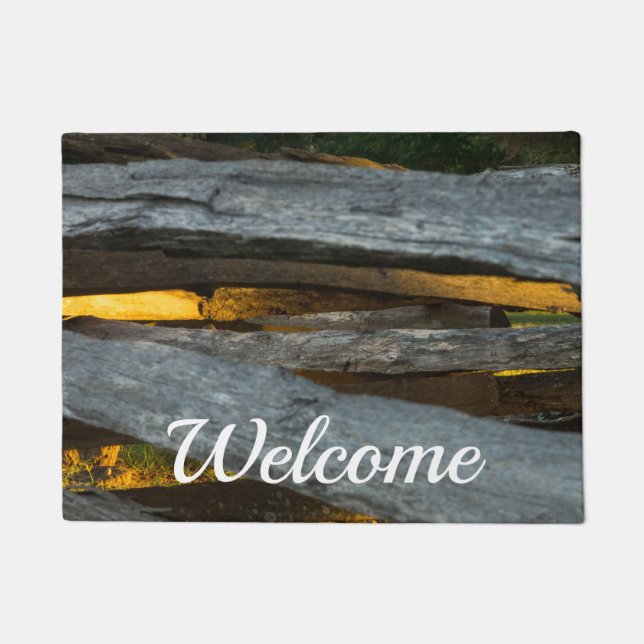 Tapete Split Rail Texture Welcome Doormat (Frente)