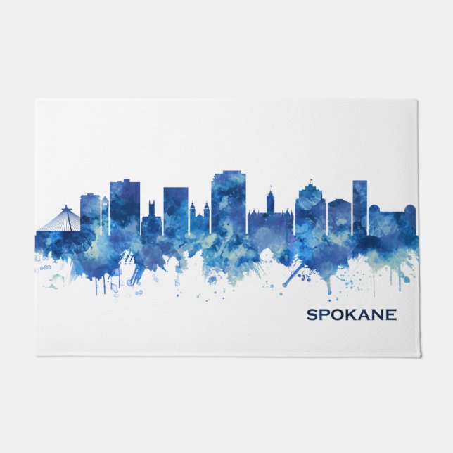 Tapete Spokane Washington Skyline Blue (Frente)