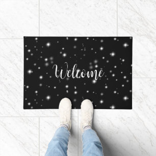 Tapete Starlight Sparkles Black and White Stars