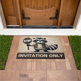 Tapete Stop, Humorvoller Waschbär für exklusive Haushalte