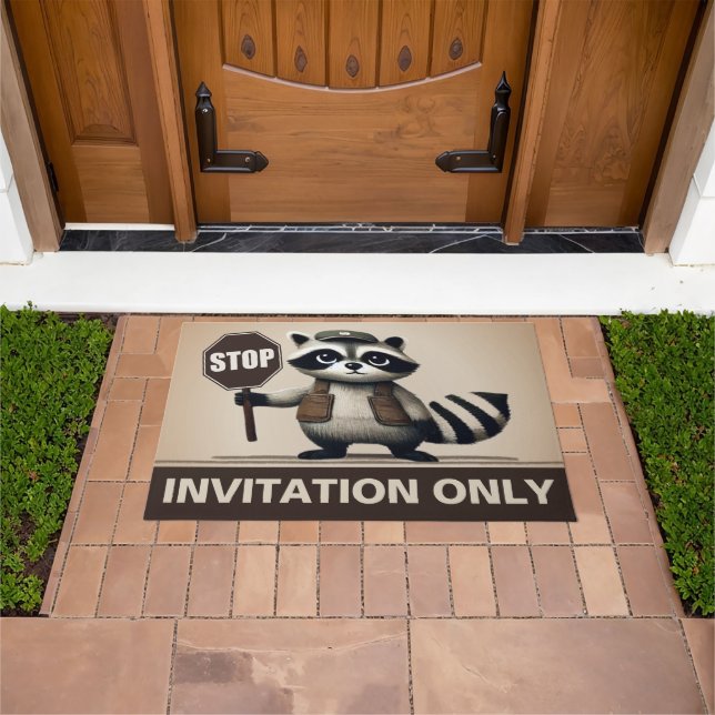 Tapete Stop, Humorvoller Waschbär für exklusive Haushalte (Ar livre)