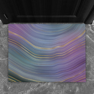 Tapete Strata legal   Belo Púrpura Azul e Agate Dourado